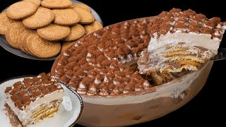 No-Bake Mocha Biscuit Dessert | Easy Creamy Layered Dessert Recipe | Mocha Biscuit Delight at Home