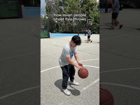 How Different Races Shoot Free Throws #hoop #hooper #basketball #ucla #freethrow #vieal #shorts