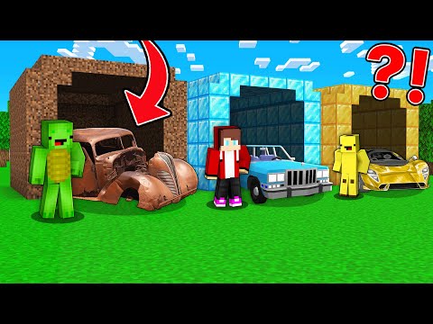 Whuch CAR is BETTER : JJ vs Mikey vs Banana Kid Battle in Minecraft Maizen!