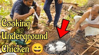 Karaikudi, Cooking underground chicken 😄