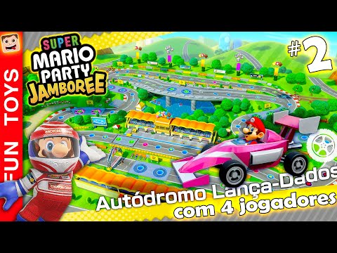 Super Mario Party Jamboree #2 - COM 4 JOGADORES! No tabuleiro de PISTA de FORMULA 1!