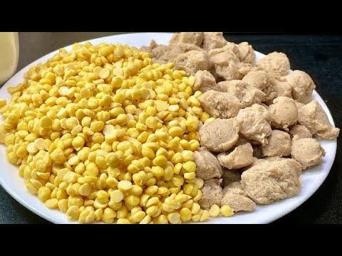 सोयाबीन और चना दाल की यह रेसिपी देखने के बाद आप मटन चिकन खाना छोड़ देंगे / Soyabin Chana Daal Recipe