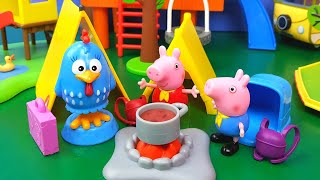 Acampando No Quintal Com Peppa Pig, George e Galinha Pintadinha