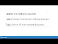 International Business Approaches and Strategies
