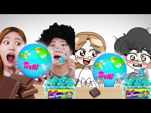 Big Giant Food VS Small Food Challenge HIU 하이유 Animation