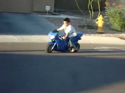 Motorcycle (6 year old on his pocket bike and 3 year old on his ATV) ( PART3)