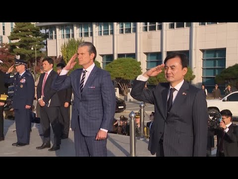 YouTube video thumbnail: Hegseth Says US-South Korea Alliance Still Focused on North Korea