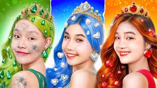 Poor Emerald Vs Rich Ruby Vs Giga Rich Diamond! Who Is The Best Fashionista?