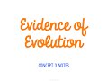 Evolutionary Evidence and Concepts
