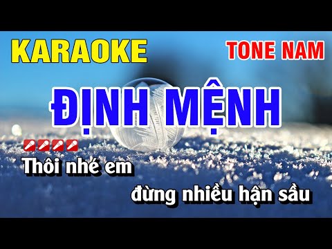 Karaoke Định Mệnh Tone Nam | Nhạc Sống Nguyễn Linh