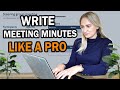 Effective Meeting Notes and Minutes