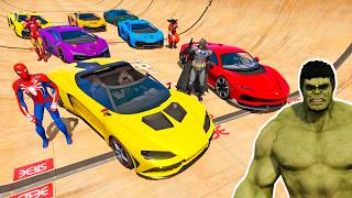 HOMEM ARANHA, HULK e HEROIS! NOVO DESAFIO DE CARROS vs MOTOS! A PONTE QUEBRADA! QUEM VENCEU? #3 GTA