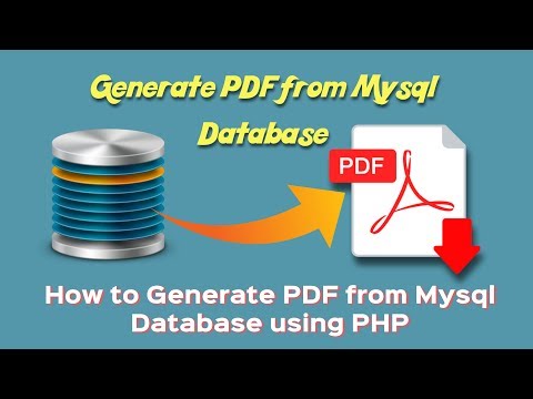 How to Generate PDF from Mysql Database using PHP |...