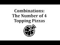 Combinations and Toppings Selection