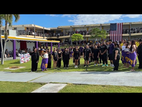 YouTube video thumbnail: Guam Welcomes Flag Sojourn 250 at George Washington High School