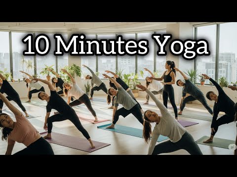 10 Minutes Morning Yoga For Flexibility #yogasouvik #morningyoga 