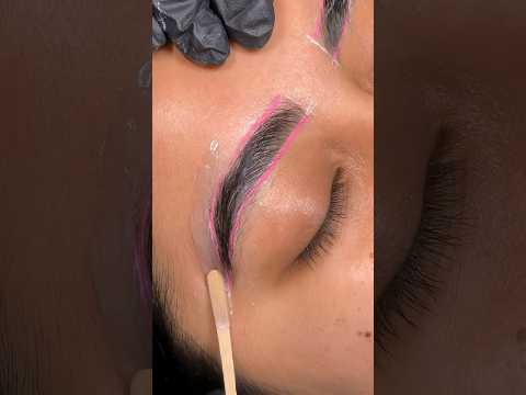 Brow lamination + wax #brows #browlamination #browshaping