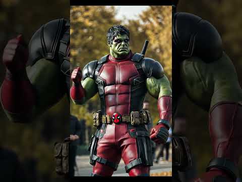 DEADPOOL COSPLAYS HULK 🔥AI #deadpool #marvel