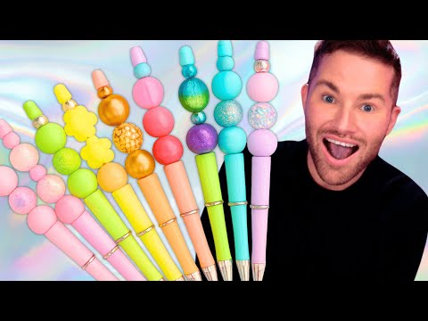 HOW TO MAKE A BEADED PEN TUTORIAL - DAY 1 of Let's Get Crafty Vol. 2 Mystery Box