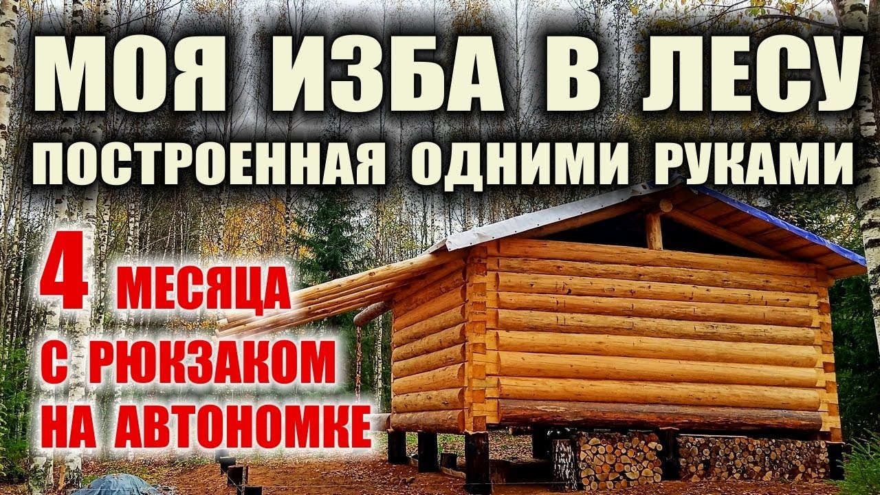 Частный дом своими руками в лесу бесплатно. Продвинутая охотничья изба в одиночку