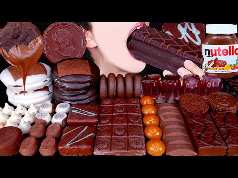 ASMR DUBAI CHOCOLATE ICE CREAM NUTELLA DESSERT MUKBANG 두바이 초콜릿 먹방 ドバイチョコレート 咀嚼音 EATING SOUNDS