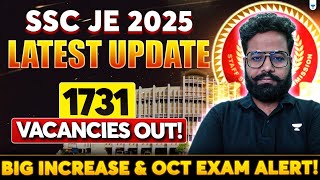 📈 SSC JE 2025 Blast – Vacancies Jump to 1731! Exam in Oct! - Shailesh Sir