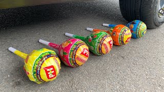 Experiment Car vs Giant Chupa Chups, Coca Cola, Fanta | Crushing crunchy & soft things by car !