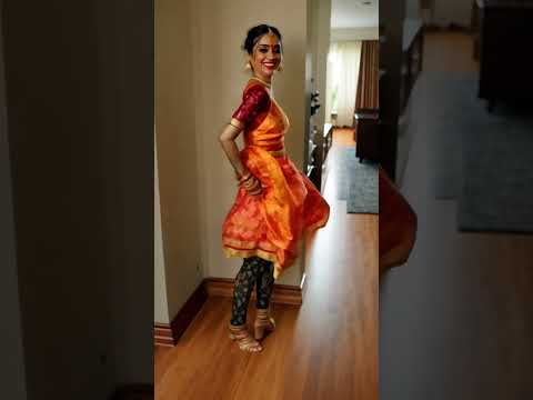 Red and yellow sari dress