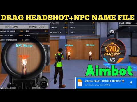 Drag Headshot + Npc Name File OB46 Update Config File Free Fire Headshot Config File OB46 Update