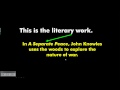 Literary Analysis Concepts