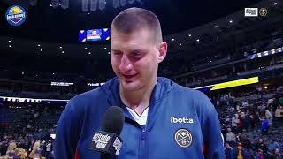 Nikola Jokic talks after he's scores 21-pts, tallies triple double against all teams