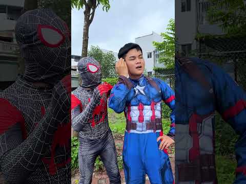 Captain America and Black troll Tung tung tung sahur and the ending #spideylife