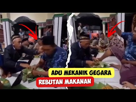 Bapak-bapak ribut di masjid gegara rebutan makanan‼️