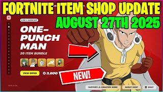 *NEW* ONE-PUNCH MAN BUNDLE! Fortnite Item Shop [August 27th, 2025] (Fortnite Battle Royale)