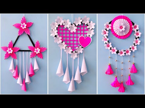 how to make wall hanging with waste material / beautiful small craft ideas paper home decoration