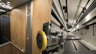 Beautiful 1980's S design Schindler two-speed traction elevator