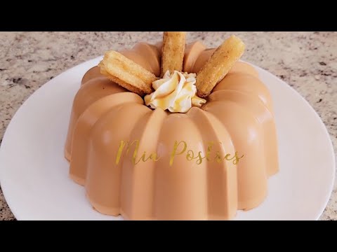 GELATINA DE CHURRO CON QUESO CREMA!! Riquisima y facil 🤤 mia postres.