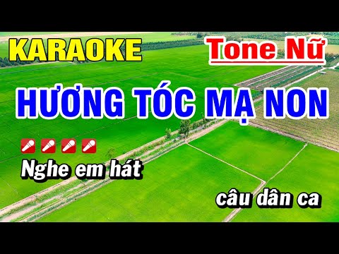 Hương Tóc Mạ Non Karaoke Nhạc Sống Tone Nữ | Hoài Phong Organ