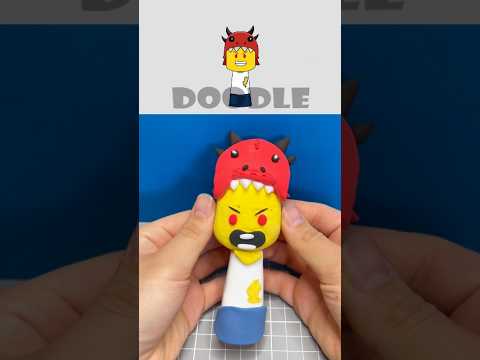 I made Sprunki OC DINO KID (99 Night in the Forest Roblox)  @Doodle0304  #sprunkioc #diy #clayart