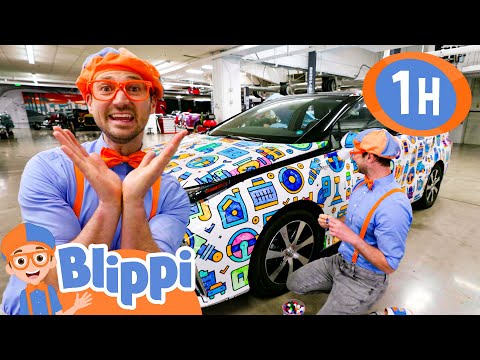 Blippi Paints His Own Car! | Be Creative With Blippi | Creative Kids Club