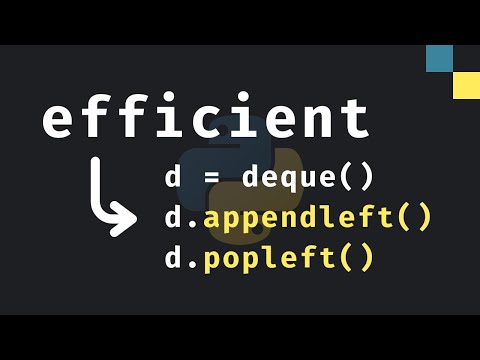 How to use "deque" in Python (Memory-efficient)