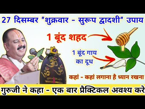 27 दिसंबर शुक्रवार सुरूप द्वादशी उपाय | जो मांगोगे वो मिलेगा | shukrawar ke upay pradeep mishra