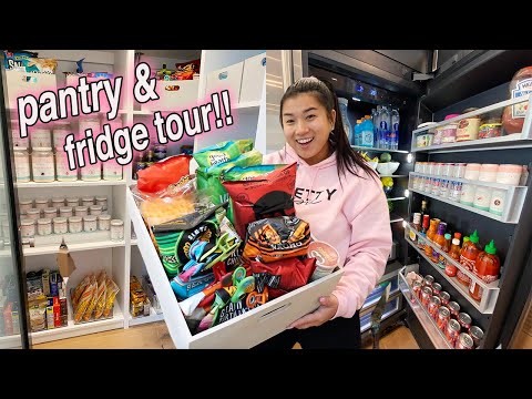NEW pantry and fridge tour!! organize with me!