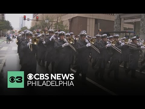 YouTube video thumbnail: Thousands March in Philadelphia for Parade Honoring U.S. Navy, Marines' 250th Anniversary