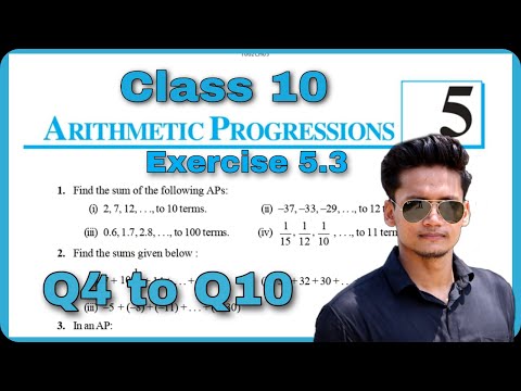 Class 10 Ex-5.3 Q4 to Q10 Arithmetic Progression Chapter 5 maths NCERT NEW Syllabus CBSE Rajmith