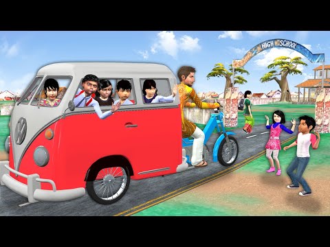 Back To School Bike Car Taxi Wala Smart Indian Jugaad Hindi Kahaniya Hindi Moral Stories Funny Video