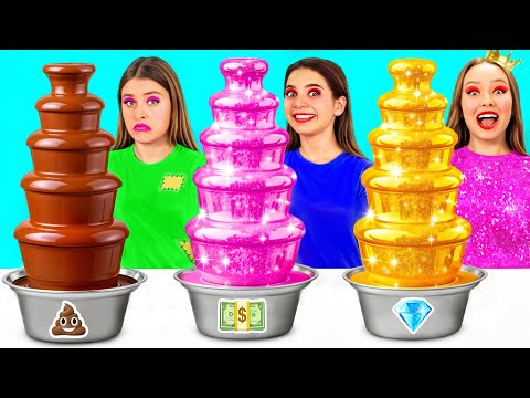 Rich vs Broke vs Giga Rich Food Challenge | Fantastic Food Hacks by BaRaDa Challenge