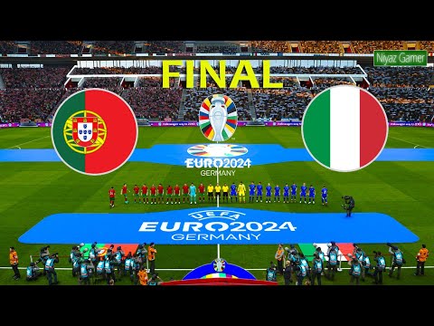 PORTUGAL vs ITALY - FINAL | EURO 2024 GERMANY | Full Match All Goals | PES Gameplay