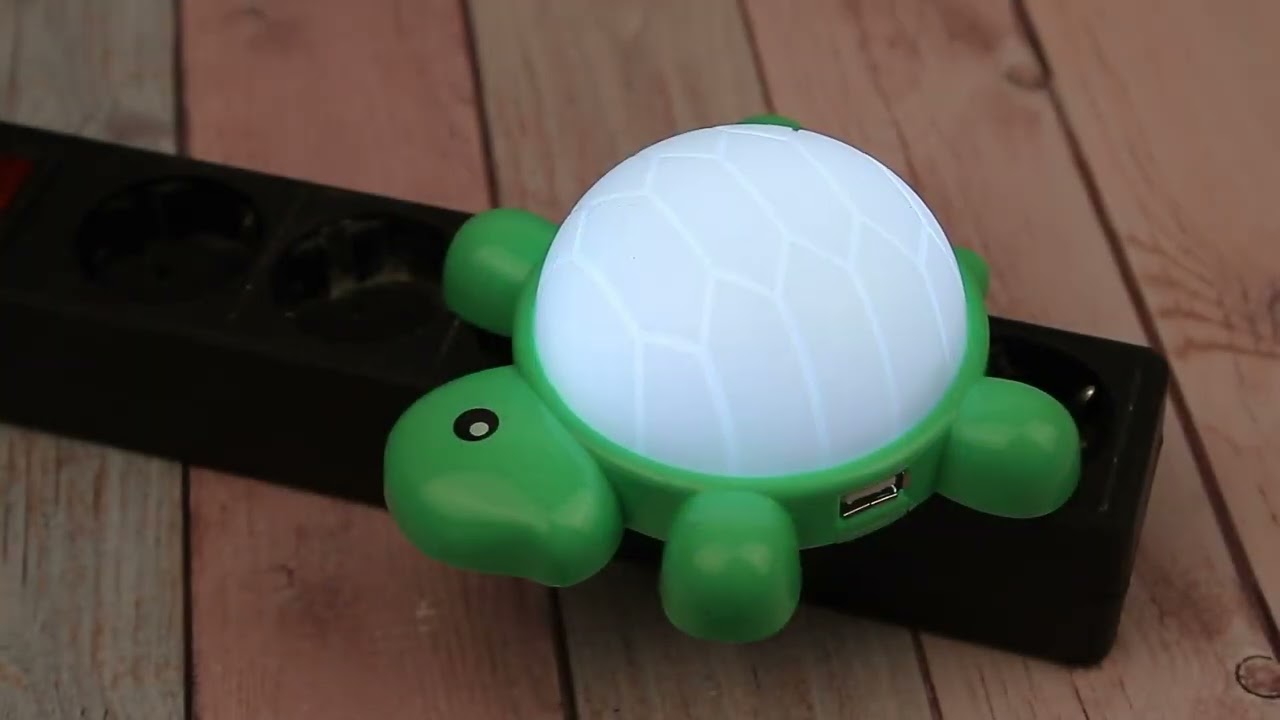 Ночник BUBURU Baby Черепаха зеленая с USB - видео Ночник BUBURU Baby Черепаха зеленая с USB - видео