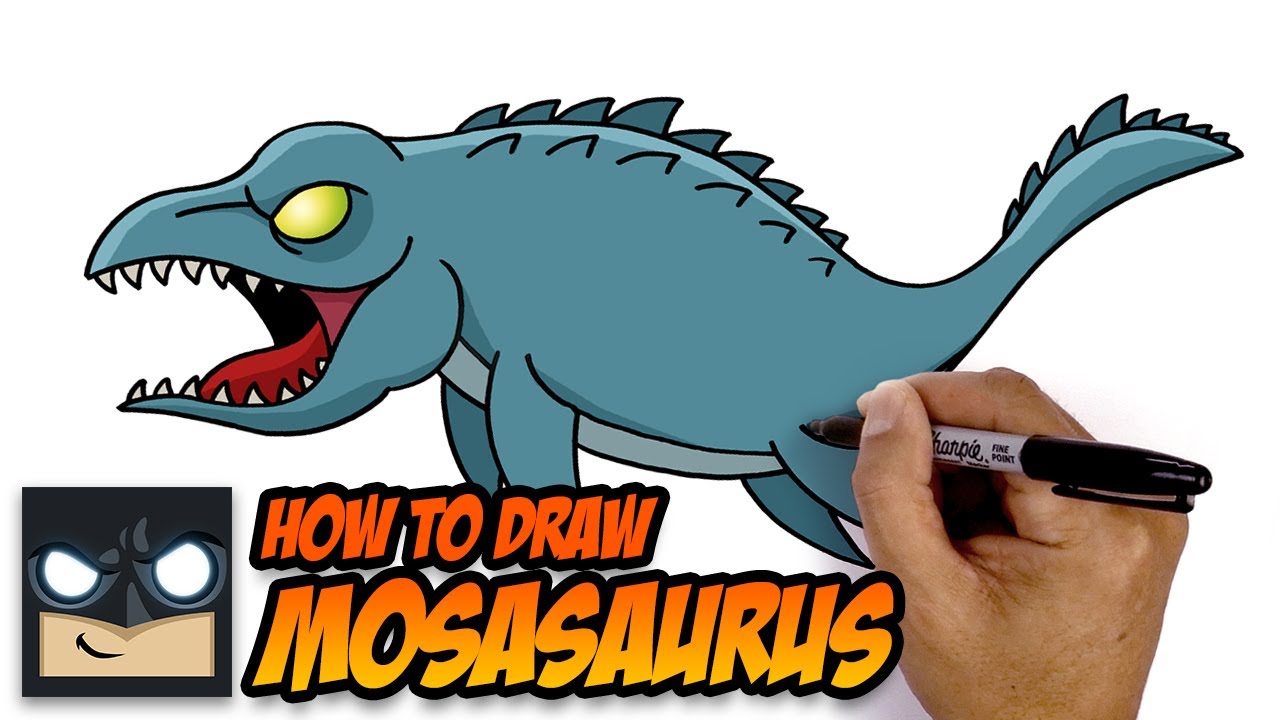 How To Draw A Mosasaurus - Jurassic World